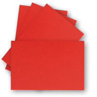 25x Einzelkarten Set mit Briefumschlägen DIN A6 / C6 in Rot - 14,8 x 10,5 cm - ohne Falz