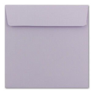 400 x Kuverts in Lila (Violett) - quadratische Brief-Umschläge - 15,5 x 15,5 cm - Haftklebung - matte Oberfläche - formstabile Post-Umschläge