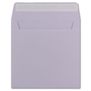 400 x Kuverts in Lila (Violett) - quadratische Brief-Umschläge - 15,5 x 15,5 cm - Haftklebung - matte Oberfläche - formstabile Post-Umschläge