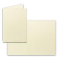 25x DIN B6 Faltkarten Set mit Umschlägen - Vanille (Creme) - 115 x 170 mm - ideal für Einladungskarten, Hochzeit, Taufe, Kommunion, Konfirmation - Marke: FarbenFroh