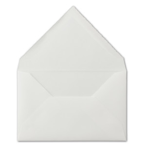 10 Stück Vintage Briefumschläge - Büttenpapier - B6 11,8 x 18,2 cm - Diplomaten Format - Naturweiß (Weiß) halbmatt - Nassklebung