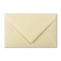 10x Vintage Briefumschläge gefüttert - echtes Büttenpapier - 11,8 x 18,2 cm - Diplomaten Format - Elfenbein (Creme) halbmatt - Nassklebung - mit Seidenfutter