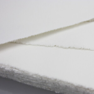 15 Stück Büttenpapier Karten, DIN A5, 148 x 210 mm, Naturweiß halbmatt - Einzelkarten ohne Falz - Vellum Oberfläche