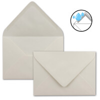 10x Karten-Set DIN B6 - 12 x 17 cm - 120 x 170 mm - Falt-Karten mit Brief-Umschlägen & Einlege-Blättern - Gerippte Struktur Oberfläche - Naturweiß - Vintage Einladungskarten