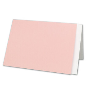 10x Karten-Set DIN B6 - 12 x 17 cm - 120 x 170 mm - Falt-Karten mit Brief-Umschlägen & Einlege-Blättern - Gerippte Struktur Oberfläche - Altrosa - Vintage Einladungskarten