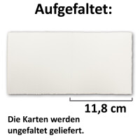 15x Quadratische Vintage Falt-Karten Mia, Büttenpapier,