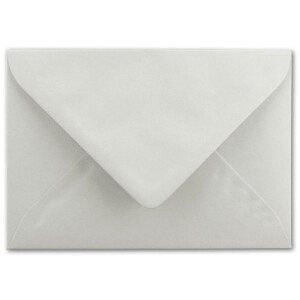75 Briefumschläge Hell-Grau - DIN C6 - gefüttert mit weißem Seidenpapier - 90 g/m² - 11,4 x 16,2 cm - Nassklebung - NEUSER PAPIER