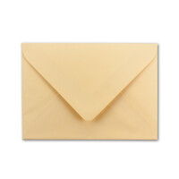 300x Kuverts in Honig-Gelb - Brief Umschläge in DIN B6 - 12,5 x 17,6 cm geripptes Papier - weißes Seidenfutter für Weihnachten & festliche Anlässe
