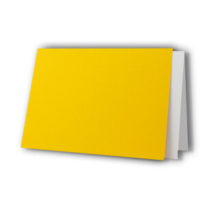 300x Karten-Set DIN B6 - 12 x 17 cm - 120 x 170 mm - Falt-Karten mit Brief-Umschlägen & Einlege-Blätter - Gerippte Struktur Oberfläche - Gelb - Vintage Einladungskarten