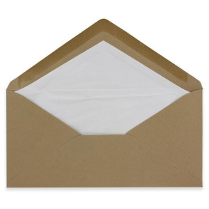 250 x DIN Lang Briefumschläge - Kraftpapier sandbraun mit naturweißem Seidenfutter - 11x22 cm - 120 g/m² - ideal für Einladungen, Weihnachtskarten, Glückwunschkarten aus der Serie Farbenfroh