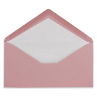 500 x DIN Lang Briefumschläge - Alt-Rosa mit weißem Seidenfutter - 11x22 cm - 110 g/m² - ideal für Einladungen, Weihnachtskarten, Glückwunschkarten aus der Serie Farbenfroh