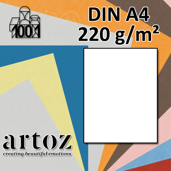 DIN A4 Einzelkarte gerippt - Serie 1001 - 29,7 x 21,0 cm - 220 g/m² - ARTOZ