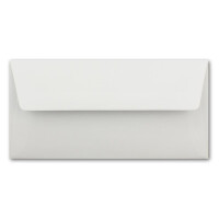 500x DIN Lang Trauer Briefumschläge - Weiß mit schwarzem Seidenfutter - 11 x 22 cm - 100 Gramm pro m² - für Kondolenz, Beerdigung, Trauerkarten