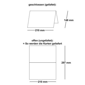150x hellgrünes Vintage Kraftpapier Falt-Karten 210 x 148 mm - DIN A5 - Hell-Grün - Recycling - 220 g blanko Klapp-Karten - UmWelt by GUSTAV NEUSER