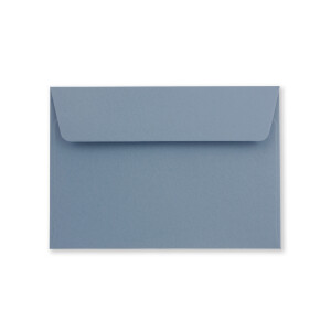 300x Briefumschläge Grau-Blau DIN C6 Format 11,4 x 16,2 cm - Haftklebung - Kuverts ohne Fenster - Weihnachten, Grußkarten & Einladungen - Für A6 & A4 Papier