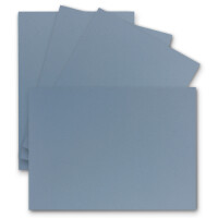 500 Einzel-Karten DIN A6 - 10,5 x 14,8 cm - 240 g/m² - Graublau - Tonkarton - Bastelpapier - Bastelkarton- Bastel-karten - blanko Postkarten