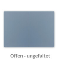 200 Faltkarten B6 - Graublau - Blanko Doppel-Karten - 12 x 17 cm - sehr formstabil - für Drucker geeignet - Serie: FarbenFroh