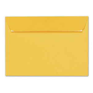 ARTOZ 15x DIN A6 Faltkarten-Set mit Umschlägen - Sonnengelb (Gelb) - 105 x 148 mm - gerippte Bastelkarten blanko mit Brief-Umschlägen - 220 g/m²