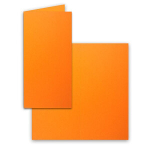 50x Faltkarten SET mit Brief-Umschlägen Orange (Orange) - DIN Lang - Nassklebung -21 x 10,5 cm - Premium Qualität - FarbenFroh by GUSTAV NEUSER