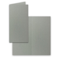25x Faltkarten-Set mit Briefumschlägen in Graphit (Grau) DIN Lang - Nassklebung - 21 x 10,5 cm - FarbenFroh by GUSTAV NEUSER