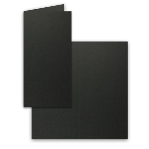25x Faltkarten-Set mit Briefumschlägen in Schwarz  DIN Lang - Nassklebung - 21 x 10,5 cm - FarbenFroh by GUSTAV NEUSER