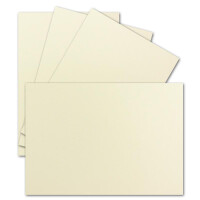 100x Einzelkarten Din A7 10,5x7,3 cm 240 g/m² Vanille (Creme) - blanko Mini-Karten ideal zum Selbstgestalten für Geschenkanhänger, Namenskarten & Visitenkarten