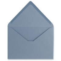 25 Brief-Umschläge - Grau-Blau - DIN C6 - 114 x 162 mm - Kuverts mit Nassklebung ohne Fenster für Gruß-Karten & Einladungen - Serie FarbenFroh