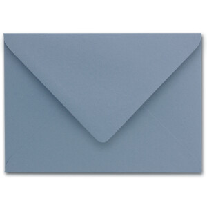 300 Briefumschläge Graublau (Blau) - DIN C6 - gefüttert mit weißem Seidenpapier - 100 g/m² - 11,4 x 16,2 cm - Nassklebung - NEUSER PAPIER
