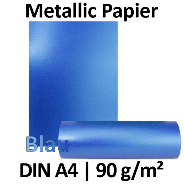 Papier Métallisé Neuser Argent DIN A4 - 15 Feuilles 90g/m² Pour Bricolage Et Création