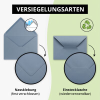 25x Stück Karte mit Umschlag Set Faltkarten DIN A7 quer