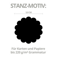 ARTOZ Stanzer - Wellenkreis, Blume / Blüte, 5 cm - Papi