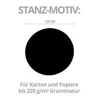 ARTOZ Stanzer - runder Kreis Durchmesser 7,0 cm - Papierstanzer, Locher, Motivstanzer zum Basteln, für Etiketten, Tischdekorationen, geeignet bis 220 g/m²