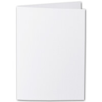 ARTOZ 15x DIN B6 Faltkarten-Set mit Umschlägen - Blütenweiß (Weiß) - 120 x 169 mm - gerippte Bastelkarten blanko mit Brief-Umschlägen - 220 g/m²