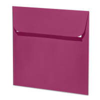 ARTOZ 25x quadratische Briefumschläge purpurrot (Violett) 100 g/m² - 16 x 16 cm - Kuvert ohne Fenster - Umschläge mit Haftklebung