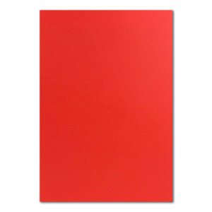 500 DIN A5 Einzelkarten Papierbögen - Rot - 240 g/m² - 14,8 x 21 cm - Bastelbogen Tonpapier Fotokarton Bastelpapier Tonkarton - FarbenFroh