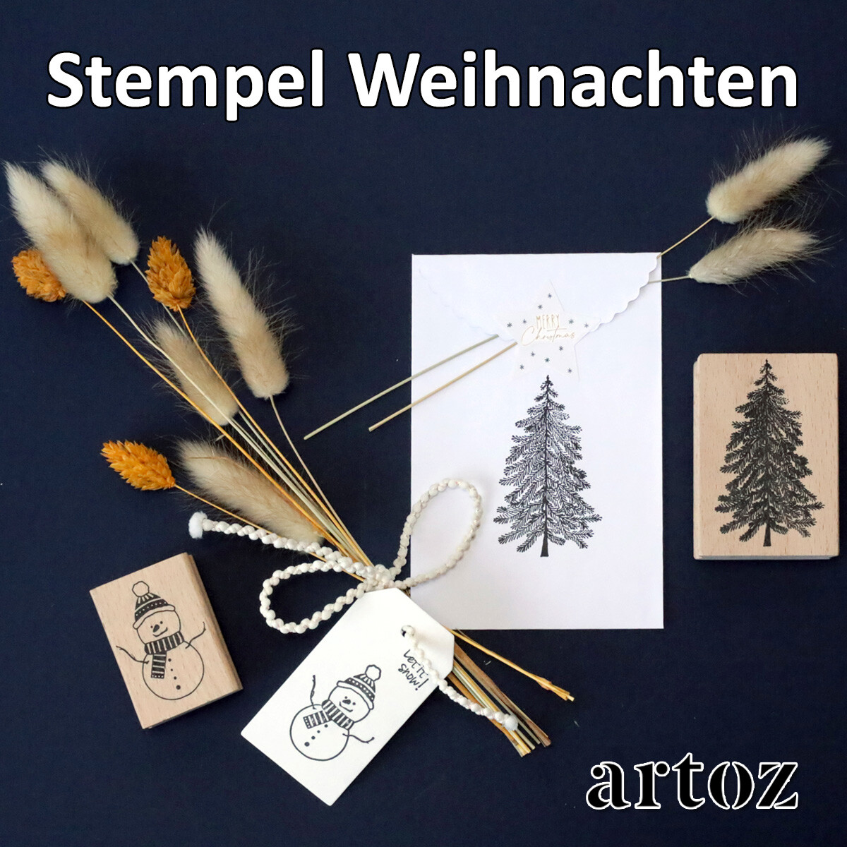 Artoz Stempel – Holzstempel für Weihnachten,...