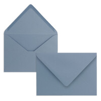 500 Mini Brief-Umschläge - Graublau (Blau) - 5,2 x 7,6 cm - Miniatur Kuverts mit Nassklebung für Blumen-Grüße, Grußkarten, Anhänger & Geld-Geschenke - FarbenFroh by GUSTAV NEUSER