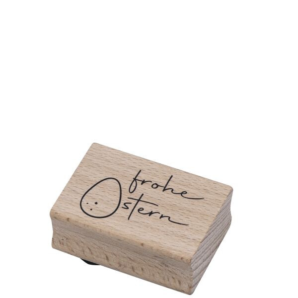 Artoz Stempel – Holzstempel – „frohe Ostern“ – 50 x 35 mm – Motivstempel zum Kartenbasteln für Einladungen, Geburtstag, Glückwünsche