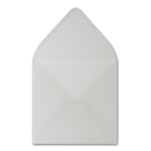 25x Briefumschläge Quadratisch 165 x 165 mm - Transparent - 92 Gramm pro m² - 16,5 x 16,5 cm - Nassklebung - ohne Fenster  - Für ganz besondere Anlässe