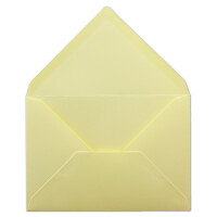 500 Brief-Umschläge - Pastellgelb - DIN C6 - 114 x 162 mm - Kuverts mit Nassklebung ohne Fenster für Gruß-Karten & Einladungen - Serie FarbenFroh