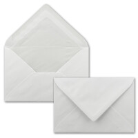 25x Briefumschläge, weiß mit Seidenfutter DIN C6 