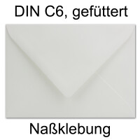 25x Briefumschläge, weiß mit Seidenfutter DIN C6 
