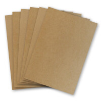 25x Vintage Kraftpapier DIN A5 - 21 x 14,8 cm - Recycling-Ka