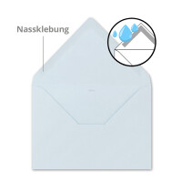 ARTOZ FLORETTA 250x DIN B6 Umschläge - light blue - 17,8 x 12,5 cm - 92 g/m² - pastellfarbenes Papier