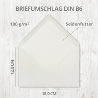 Briefumschläge in Creme - 25 Stück - Format: 120 x