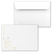 25x Weihnachts-Briefumschläge - DIN C6 - mit Gold-Metal