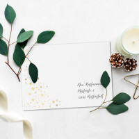 25x Weihnachts-Briefumschläge - DIN C6 - mit Gold-Metal