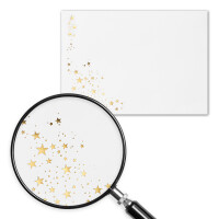 25x Weihnachts-Briefumschläge - DIN C6 - mit Gold-Metal