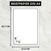 25x Trauerpapier DIN A4 Motiv:  Motiv schwarzer Trauer-Rahme