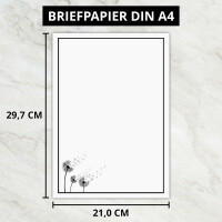 15 x Set Trauerpapier DIN A4 + Trauerumschläge DIN Lang
